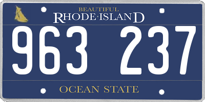 RI license plate 963237