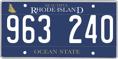 RI license plate 963240