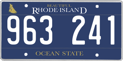 RI license plate 963241