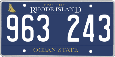 RI license plate 963243