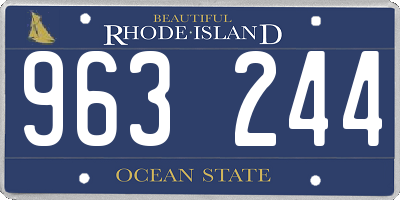 RI license plate 963244