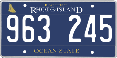 RI license plate 963245