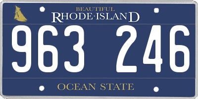 RI license plate 963246