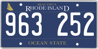 RI license plate 963252