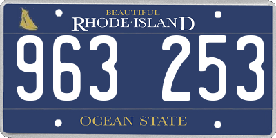 RI license plate 963253