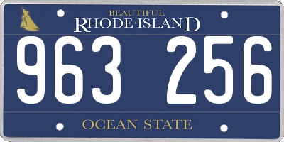 RI license plate 963256