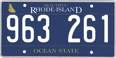RI license plate 963261