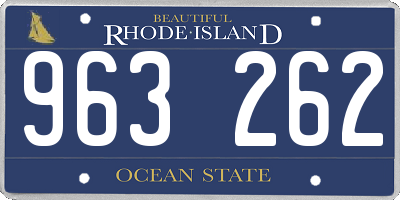 RI license plate 963262