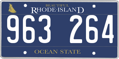 RI license plate 963264