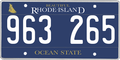 RI license plate 963265