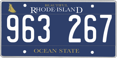 RI license plate 963267
