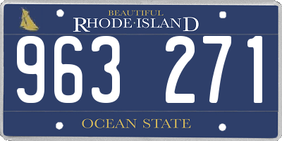 RI license plate 963271