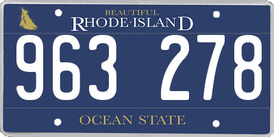 RI license plate 963278