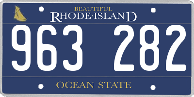 RI license plate 963282