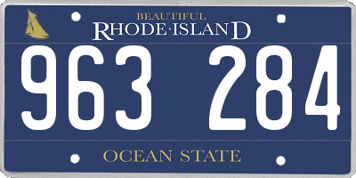RI license plate 963284