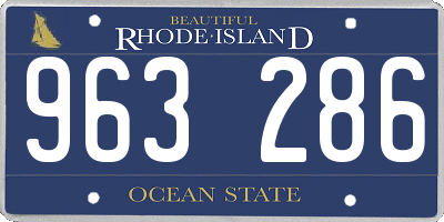 RI license plate 963286