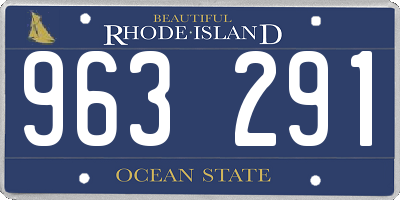 RI license plate 963291