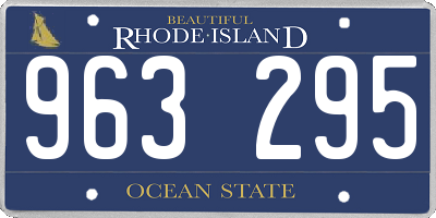 RI license plate 963295