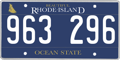 RI license plate 963296