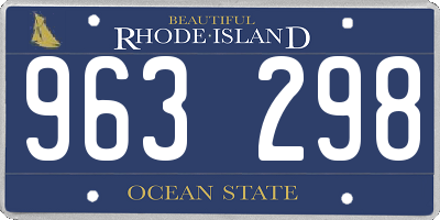 RI license plate 963298