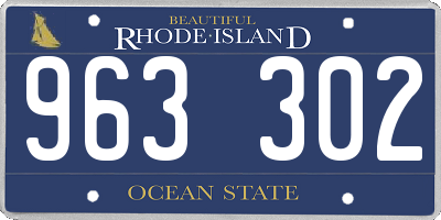 RI license plate 963302