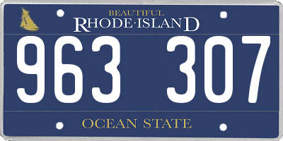 RI license plate 963307