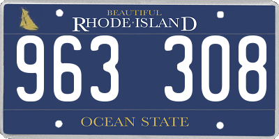 RI license plate 963308
