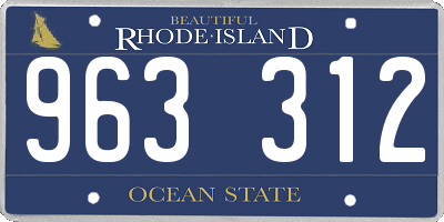 RI license plate 963312