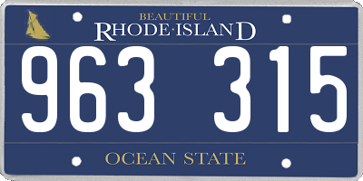 RI license plate 963315