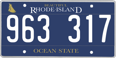 RI license plate 963317