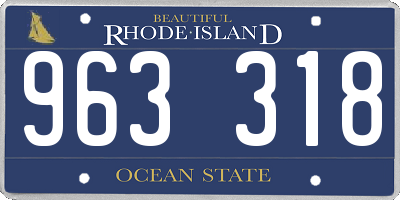 RI license plate 963318