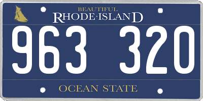 RI license plate 963320