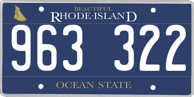 RI license plate 963322