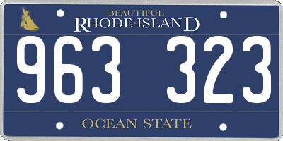 RI license plate 963323