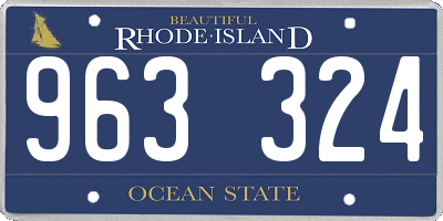 RI license plate 963324