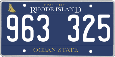 RI license plate 963325
