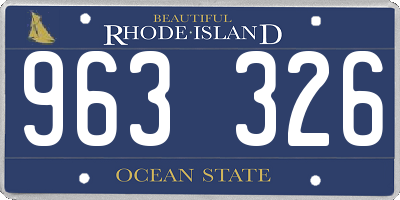 RI license plate 963326