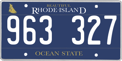 RI license plate 963327