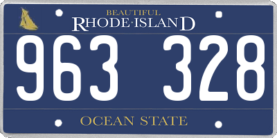 RI license plate 963328