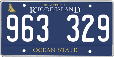 RI license plate 963329