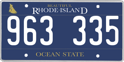 RI license plate 963335