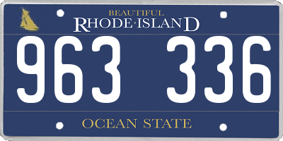 RI license plate 963336