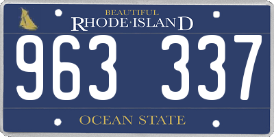 RI license plate 963337