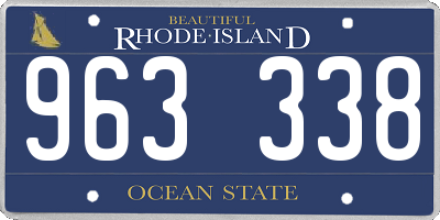 RI license plate 963338