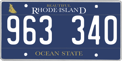 RI license plate 963340