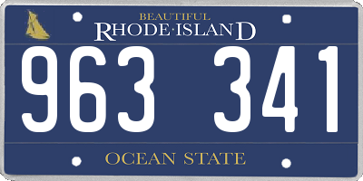 RI license plate 963341