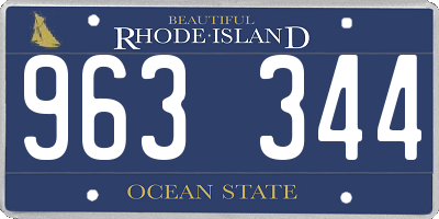 RI license plate 963344
