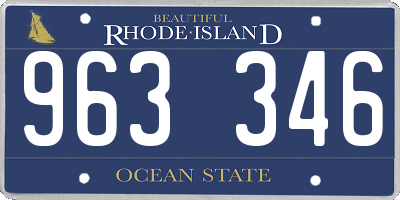 RI license plate 963346