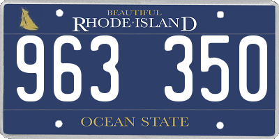 RI license plate 963350