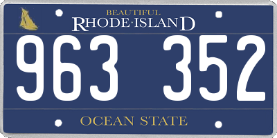 RI license plate 963352